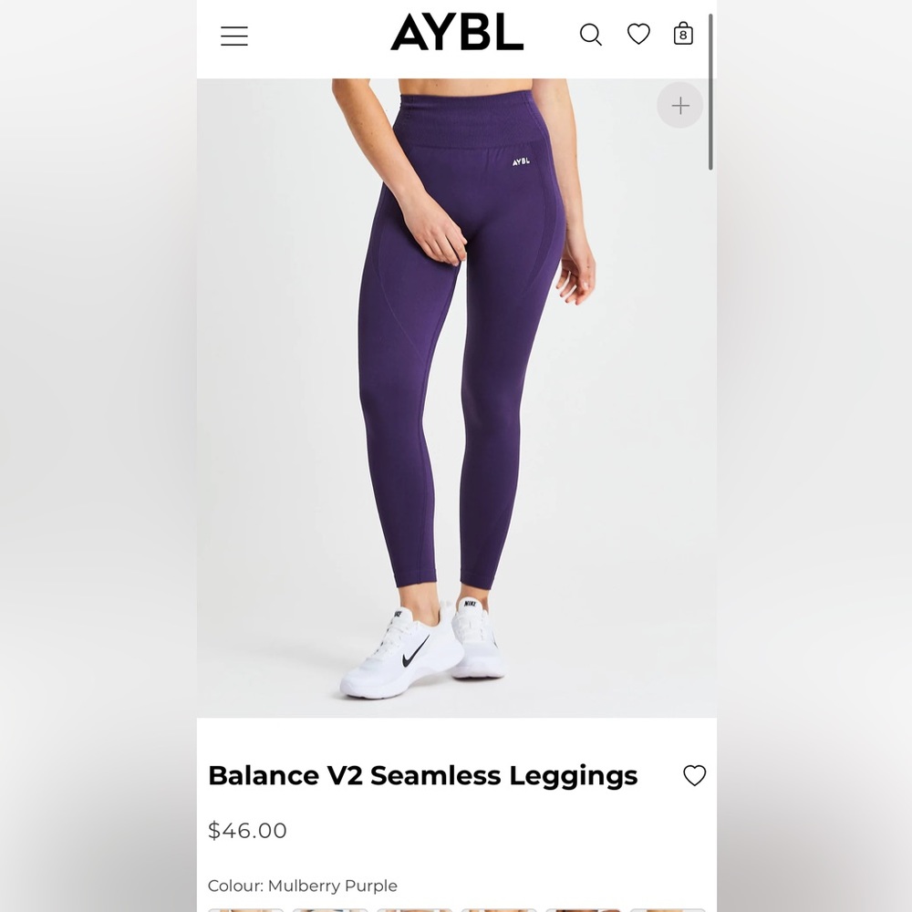 AYBL Balance v2 seamless leggings in Mulberry Purple